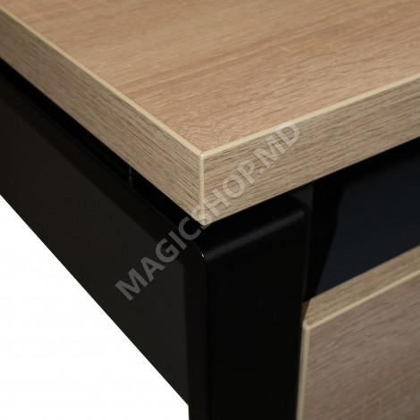 Masă Birou B-140 cu Sertar Sonoma/Black